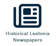 Outline of a newspaper. Text reads Historical Leetonia Newspapers